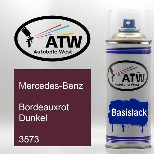 Mercedes-Benz, Bordeauxrot Dunkel, 3573: 400ml Sprühdose, von ATW Autoteile West.